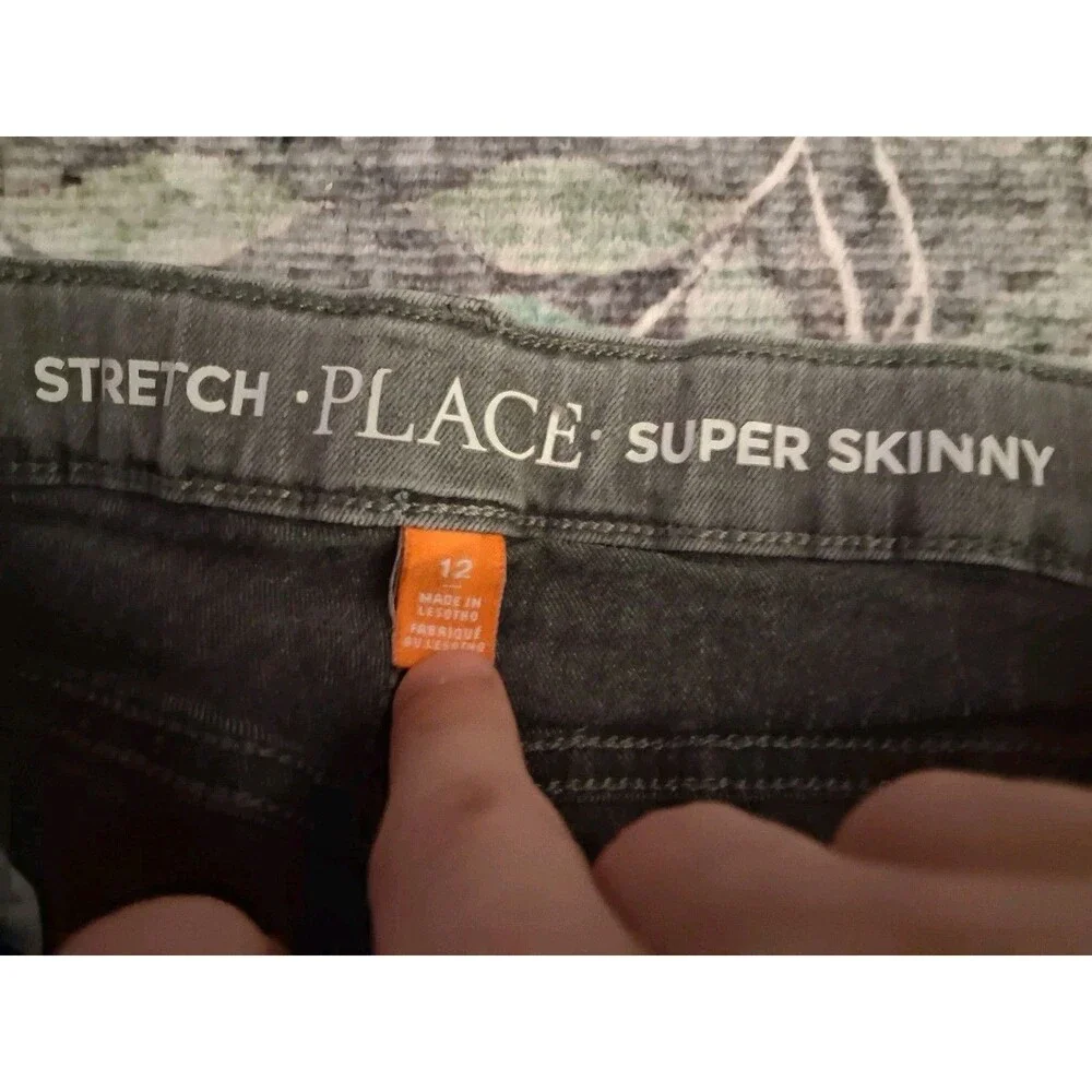 The Children's Place Boys Super Skinny Stretch Jeans Gray Size 12